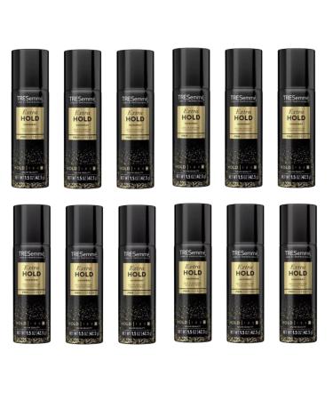 TRESemm Travel-Size Hairspray 12 Count TRES Two Aerosol Hair Spray Extra Hold Anti-Humidity Anti-Frizz Hair Products 1.5 Oz (12 Count) 18 Ounce (Pack of 1) - Buy Online on GoSupps.com