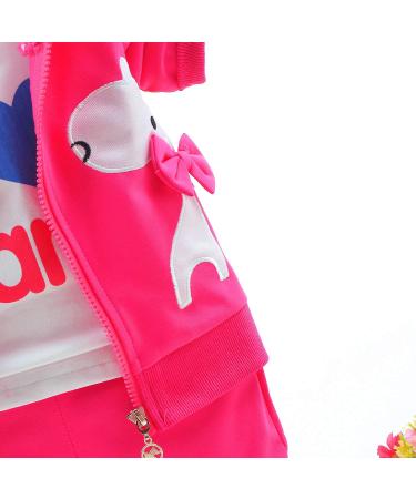 Yao Baby Girls Red 3 Piece Set - T-Shirt, Vest, Pants | 3-4 Years - Buy Online on GoSupps.com