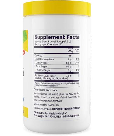 Healthy Origins Fiber All Natural Non-GMO 7.9 Ounce - Digestive Health Support - Buy Online on GoSupps.com