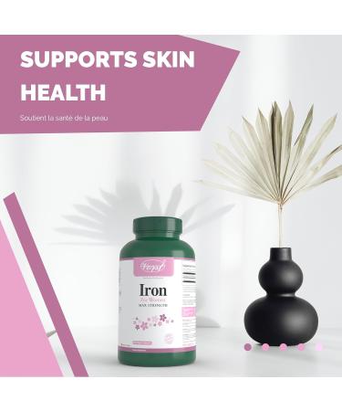 VORST Iron Supplement for Women Max Strength 180 Vegan Capsules | Made with Ferrous Fumarate | Best Alternative to Liquid or Drops | 1 Bottle 180 count (Pack of 1) - Buy Online on GoSupps.com