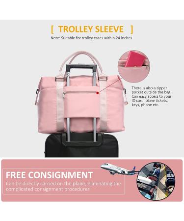 LOVEVOOK Weekender Bag for Women Cute Travel Tote Bag Gym Duffel Bag with Toiletry Bag Carry On Bag Overnight Bag with Wet Pocket Hospital Bag for Labor and Delivery Pink - Buy Online on GoSupps.com