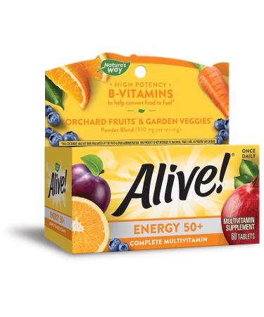 Nature's Way Alive! Energy 50+ Multivitamin-Multimineral For Adults 50+ 60 Tablets