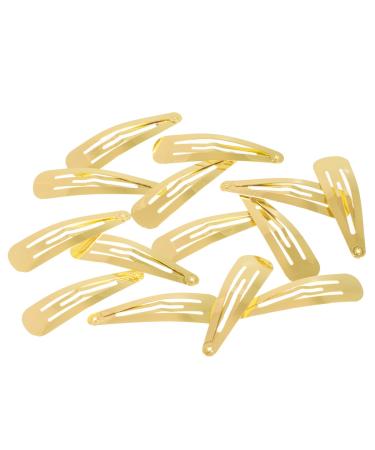 Hair Leader Love 14 Pieces Gold Snap Hair Clips for Women & Kids - 5cm Metal Hair Clips with Storage Box - Stylish & Versatile Hair Accessories - Buy Online on GoSupps.com