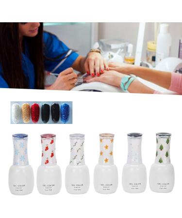 Glitter Soak Off Gel Nail Art Tool 6 Colors Nail Art UV Gel Manicure Polish Gift Set Non-Toxic Safe for Nails Eye-Catching Colors Lightweight & Portable Holographic Laser - Buy Online on GoSupps.com