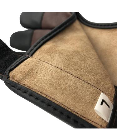Longbowmaker Traditional 3 Finger Leather Archery Gloves - Durable Finger Protection AG31 L Brown | International Shipping Available - Buy Online on GoSupps.com