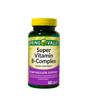 ikj Super Vitamin B-Complex Tablets Dietary Supplement 100 Count
