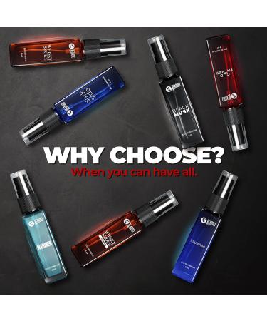 Legendary 7 Assorted Perfume Gift Set for Men 7X8ml with Long Lasting Fragrances | Travel Pack with Mariner Whisky Smoke Dark Side God Father Tsunami & Black Musk | Friendship Day Gift - Buy Online on GoSupps.com