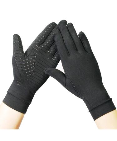 Arthritis Copper Compression Gloves Full Finger Highest Infused Copper Content Comfortable Fit for Men and Women Alleviate Rheumatoid Pains Ease Muscle Tension Relieve Carpal Tunnel Aches (M)