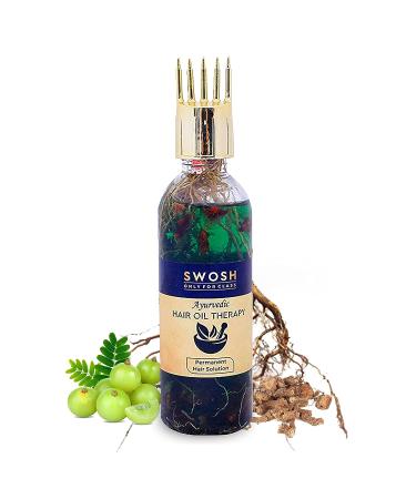 SWOSH 100% Ayurvedic Bhringraj and Amla Hair Oil - 100ml | Paraben, Sulphate, Silicone, and Synthetic Colour-Free - Buy Online on GoSupps.com
