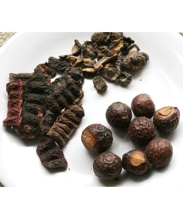 Satisfactory Nation 200 Gram Each Dry Whole Amla Reetha Shikakai Soapnut Gooseberry for Hair