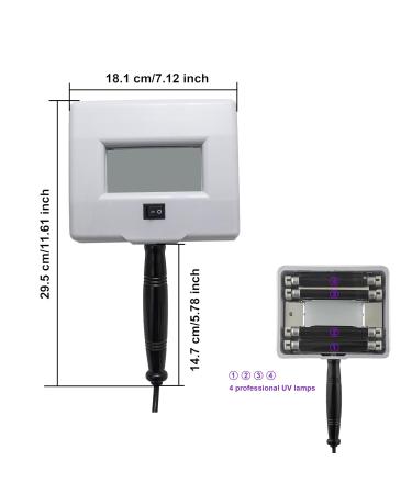 Elitzia Portable Beauty Salon Wood Lamp - USA Stock Facial Skin Care Analyzer | 3X Magnifying Lamp with Plastic Slide Cover ETSP023 for Flawless Skin Care - Buy Online on GoSupps.com