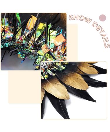 Flayem Sequin Feather Headband Carnival Fascinator Hair Band Photography Props Hair Accessories for Party Cosplay Festival - Buy Online on GoSupps.com