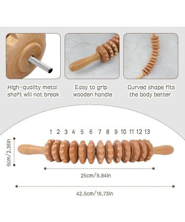 Coriver Wooden Massage Device Rollstab - 42.5 cm | Wood Therapy for Thighs | Anti-Cellulite Tool | Relaxation & Muscle Relief - Buy Online on GoSupps.com