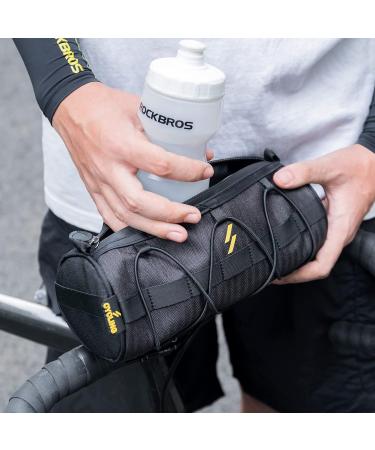 Rockbros Multifunctional Bicycle Handlebar Storage Bag - 2.4L Pocket with Shoulder Strap for MTB & Racing Bikes - Black - Buy Online on GoSupps.com