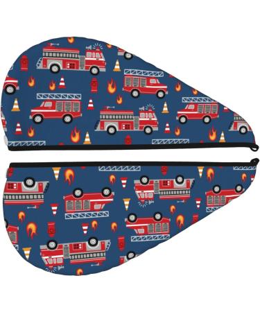 Fire Truck Microfiber Hair Towel - Soft Super Absorbent Wrap for Long Curly & Thick Hair | Quick Dry Coral Velvet for Women - Buy Online on GoSupps.com