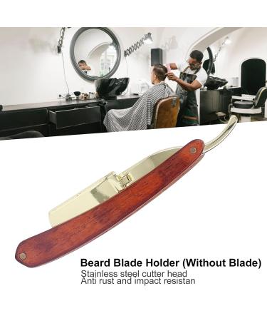 Professional Hairdressing Holder for Men | Stainless Steel Beard Blade Stand & Beech Handle Hairdressing Tools - Buy Online on GoSupps.com