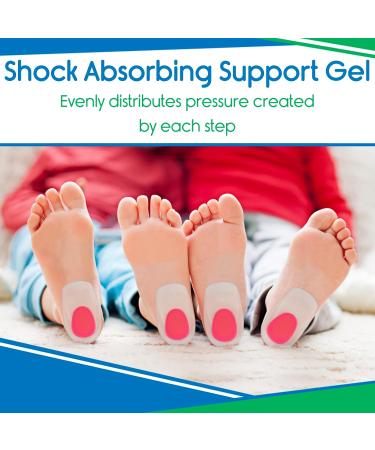 ViveSole Kids Heel Cups - Pain Relief Cushions for Plantar Fasciitis & Severs Disease - Silicone Gel Inserts for Shoes - X-Small Pink - 2 Pairs - Buy Online on GoSupps.com