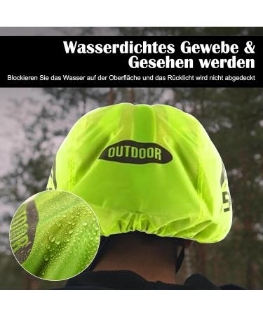 KKVOGMLE Reflective Waterproof Helmet Cover - 2-Piece Rain Protection for Bicycle Helmets | Durable and Reflective Riding Helmet Coating - Buy Online on GoSupps.com