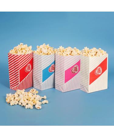 50 Popcornloop Pink & White Popcorn Bags - Perfect for Parties Weddings & Birthdays | Candy Boxes & Snack Containers - Buy Online on GoSupps.com