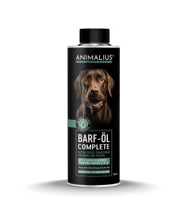 Animalius |Barf Complete oil for dogs |Premium barf addition for feed oil with salmon linen hemp hempse seeds evening primrose and borage oil-500ml - Buy Online on GoSupps.com
