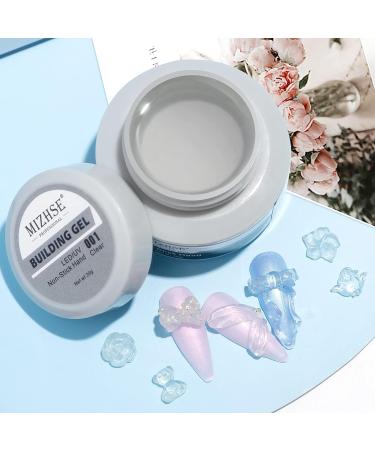 MIZHSE Clear Builder Gel 30g - Hard Gel Extension Kit for Nail Art Design - Buy Online on GoSupps.com
