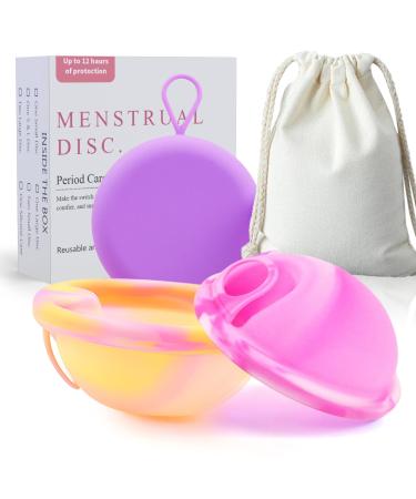 Ketliyaze 2 pieces of menstrual disc reusable menstrual disc leak -proof menstrual cups made of silicone for active women sport swimming and intimacy (S+L) - Buy Online on GoSupps.com
