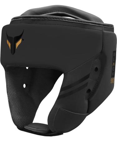 Mytra Fusion Boxing Head Protection | Adjustable MMA Muay Thai Sparring & Karate Gear | Black - Buy Online on GoSupps.com