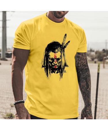 HDDK Men's Summer T-shirt - Street Native Graphic Print Tee - Rainbow - Medium - Buy Online on GoSupps.com