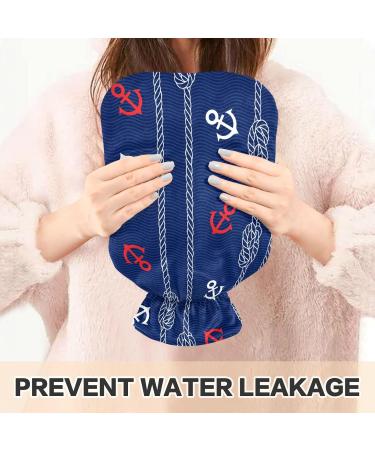 Naanle Sea Ocean Anchor Bottle - 1L Transparent Hot Water Bottle for Pain Relief | Heat & Cold Therapy - Buy Online on GoSupps.com