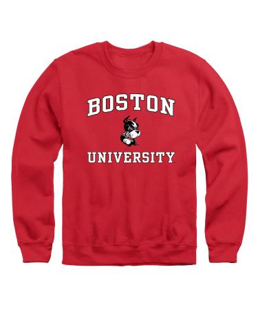 Barnesmith Spirit Logo Adult Unisex Crewneck Sweatshirt, Color Large Boston University Terriers - Red