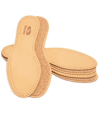 Sulpo 3 pairs insoles made of vegetable tanned leather - inserts with natural cork against sweating feet for women and gentlemen anti -sweat soul absorber soles - cork inserts cork with leather 36 - Buy Online on GoSupps.com