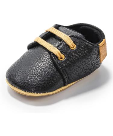 Baby Girls Boys Anti-Slip Oxford Loafer Flats Shoes 12-18 Months Black - Buy Online on GoSupps.com