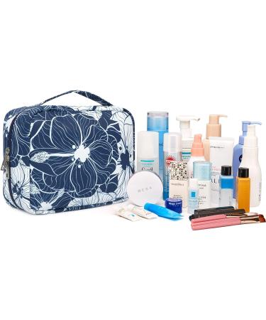 Women's Waterproof Travel Hanging Toiletry Wash Bag Cosmetic Organizer - Blue Lotus - Buy Online on GoSupps.com