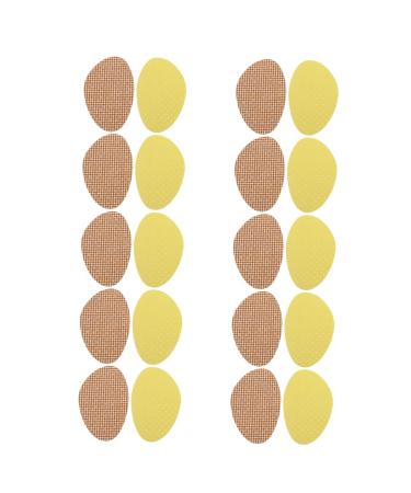 FRCOLOR 10 Pairs Forefoot Half Size Pad Sponge Bottom Front Pad Yellow 12x8x0.2cm