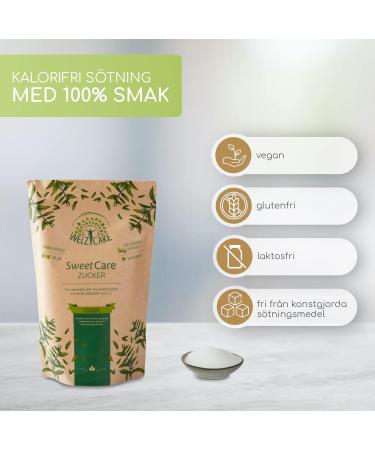 SweetCare Premium Crystal Sugar - 5x1kg - Vegan Sugar Substitute - Zero Calories Low Carb - Erythritol & Stevia - Made in Germany - Buy Online on GoSupps.com