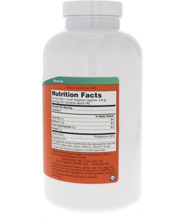 Now Foods Bone Meal Powder 16 oz - Natural Calcium Supplement - Buy Online on GoSupps.com