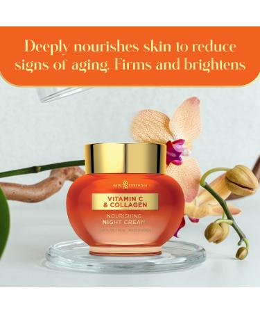 Vitamin C & Collagen Face Moisturizer - Anti-Aging Night Cream for Smooth Bright Skin - Cruelty Free Korean Skincare - 1.69 Fl. oz - Buy Online on GoSupps.com