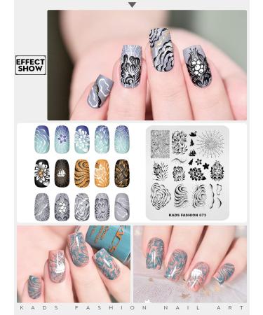 Kads FA064 Nail Art Stamping Plate - Fashion Series DIY Decoration Tool for Stunning Nail Designs - Buy Online on GoSupps.com