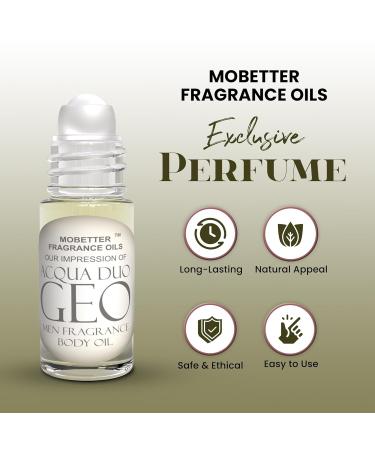 MOBETTER FRAGRANCE OILS Aqua Duo Geo 1 Oz Perfume Fragrance Body Oil for Men - Buy Online on GoSupps.com