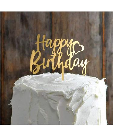 6-Pack Gold Birthday Cake Topper Set  Double-Sided Glitter  Acrylic Happy Birthday Cake Toppers /Cupcake Toppers  Birthday Decorations for Children or Adults. 6Pack-Gold2 - Buy Online on GoSupps.com