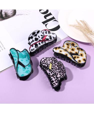 Western Hair Claw Clips - 4/6PCS Cowgirl Hat Boot Hair Clips for Women - Nonslip Leopard Sunflower Hair Clamps - Thick Thin Hair Accessories - Buy Online on GoSupps.com
