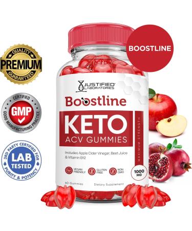 Boostline Keto ACV Gummies 1000MG | 2 Pack Vegan Non-GMO Apple Cider Vinegar with Pomegranate & Beet Juice | 120 Gummies for Weight Loss - Buy Online on GoSupps.com