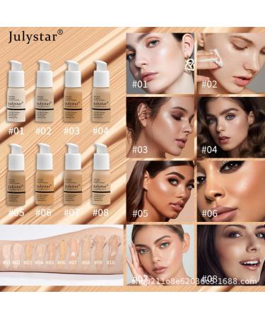 Foundation cream high concealer long-lasting non-removing makeup liquid foundation moisturizing oil control concealer foundation (#10) - Buy Online on GoSupps.com