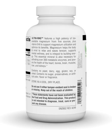 Source Naturals Ultra-Mag Vegan Dietary Supplement 5-in1 Bioavailable Magnesium Relaxes Muscles & Calms Nerves* Vegan Capsules (180) - Buy Online on GoSupps.com