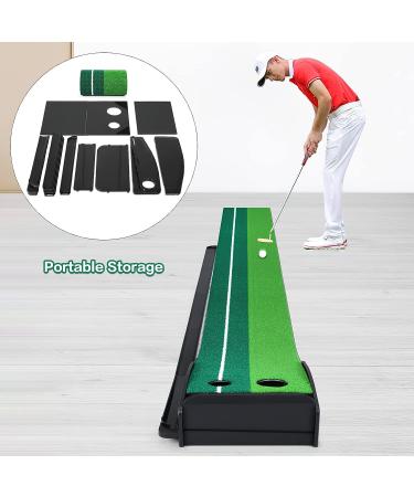Premium Dollox Putting Green Mat with Auto Ball Return - Indoor Mini Golf Set for Men - Indoor Golf Accessories - Perfect Gift for Golfer - Buy Online on GoSupps.com