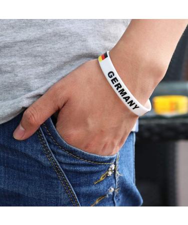 Garneck 10pcs Germany Land Flag Silicone Bracelets - Support Football Athletics Gymnastics & Hockey - Perfect Souvenir for Sports Fans - Buy Online on GoSupps.com