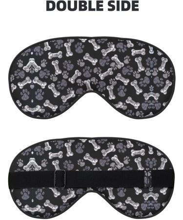 FoRes Dog Paw Print Eye Mask - Adjustable Light Blocking Sleep Mask for Deep Rest - Unisex Black - Buy Online on GoSupps.com