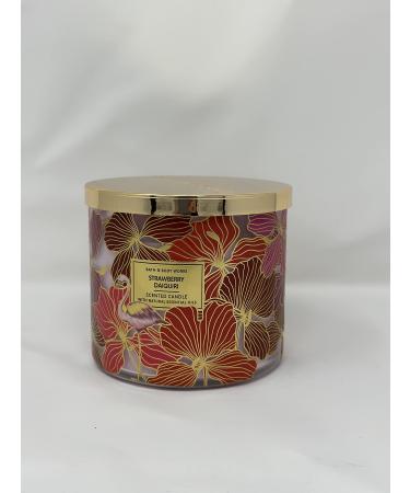 Strawberry Daiquiri 3 Wick Candle 14.5 oz / 411 g Made with Natural Essential Oil