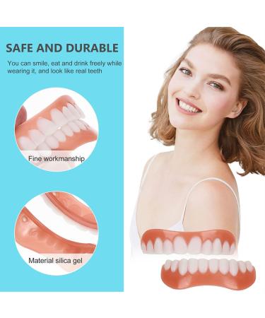 Buy Instant Smile Veneers - Top & Bottom False Teeth for a Perfect White Smile | Cosmetic Tooth Whitening Prosthetic Teeth - Buy Online on GoSupps.com