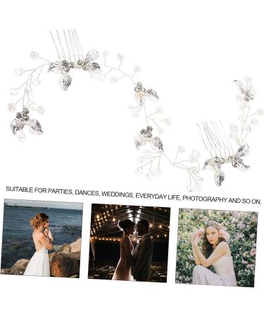 Beaupretty Hair Comb Accessory Flower Arrangement and Headwear bridal headpiece combs rhinestone hair vine bridal flower hair pin wedding hairpiece hair bride Hair piece side - Buy Online on GoSupps.com